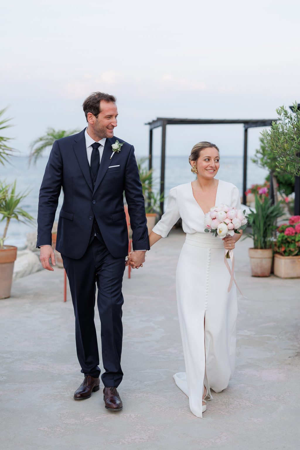 Séance photo mariage Corse bord de mer